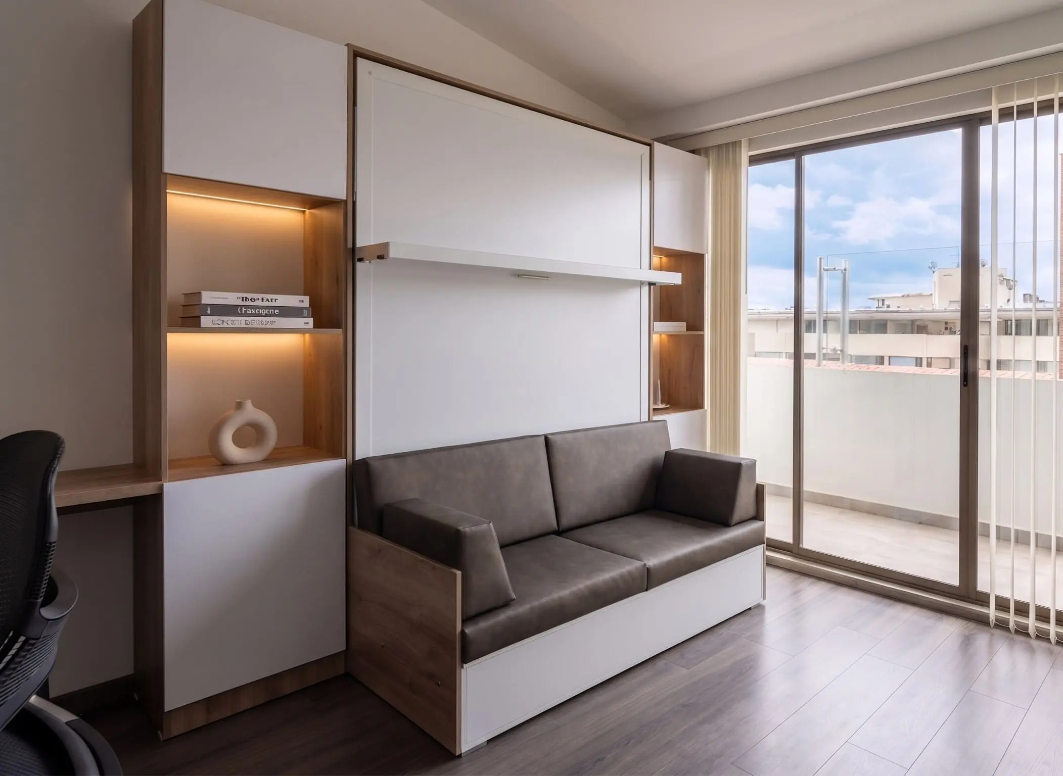 Comparativa técnica de proyección de espacio entre cama abatible vertical y horizontal ABAUL.